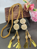 Gota Disc & Tassel Choti Paranda Ponytail Braid Holder – Gold