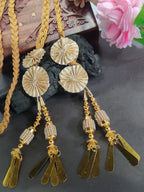 Gota Disc & Tassel Choti Paranda Ponytail Braid Holder – Gold