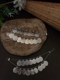 Sanjog Oxidized Silver Coin Dangler Earchains