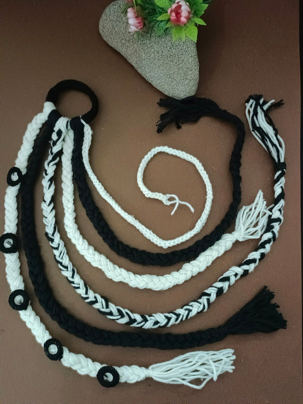 Women Crochet Rajasthani Choti Paranda Ponytail Braid Holders Hair Acessories