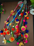 Women Crochet Rajasthani Kathputli Choti Paranda Ponytail Braid Holders Hair Acessories