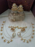 Gold-Toned Brass Plated Traditional Kashmiri Style Jhumka Ghungaroo Drop Earrings