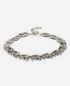 Women Silver Plated German Silver Oxidised Set of 1 Anklet