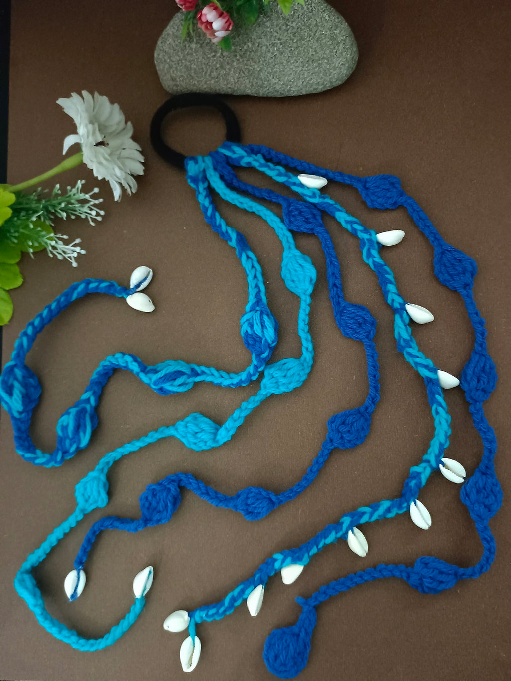 Women Crochet Rajasthani Choti Paranda Ponytail Braid Holders Hair Acessories