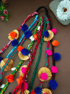Women Crochet Rajasthani Kathputli Choti Paranda Ponytail Braid Holders Hair Acessories