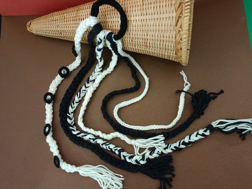 Women Crochet Rajasthani Choti Paranda Ponytail Braid Holders Hair Acessories