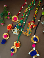 Women Crochet Rajasthani Kathputli Choti Paranda Ponytail Braid Holders Hair Acessories