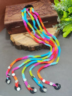 Handmade Crochet Choti Paranda Boho Hair Strings – Rainbow Pink