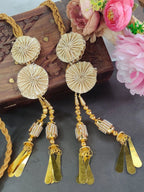 Gota Disc & Tassel Choti Paranda Ponytail Braid Holder – Gold