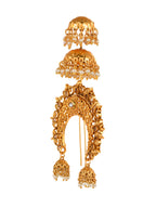Women Jadai Billai Hair Brooch with Hook South Indian Juda Bun Comb Pin