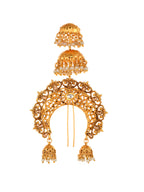 Women Jadai Billai Hair Brooch with Hook South Indian Juda Bun Comb Pin