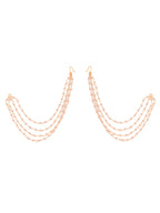 Gold-Plated Pearls Studded Classic Layered Ear Chain Ear Cuff