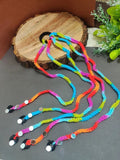 Handmade Crochet Choti Paranda Boho Hair Strings – Rainbow Pink