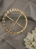 Sanjog Metal Hair Barrette With Tulip Stick Bun Holder Hair Slide Clip Hair Bun Cage