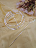 Sanjog Metal Hair Barrette With Tulip Stick Bun Holder Hair Slide Clip Hair Bun Cage