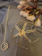 Sanjog Metal Hair Barrette With Tulip Stick Bun Holder Hair Slide Clip Hair Bun Cage