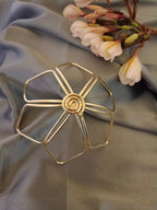 Sanjog Metal Hair Barrette With Tulip Stick Bun Holder Hair Slide Clip Hair Bun Cage