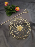Sanjog Metal Hair Barrette With Tulip Stick Bun Holder Hair Slide Clip Hair Bun Cage