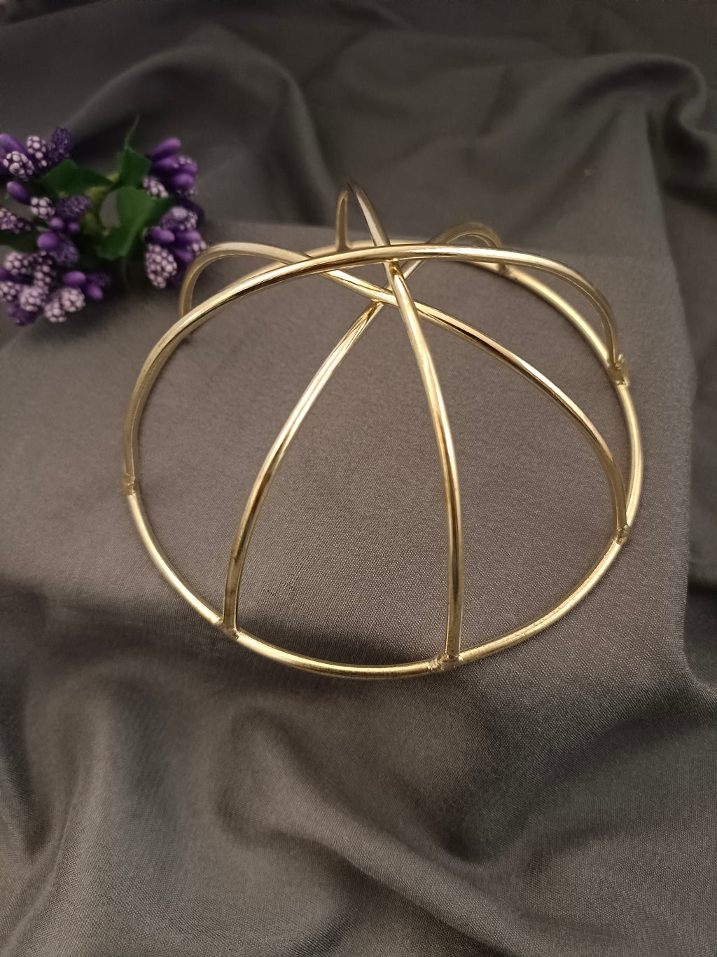Sanjog Metal Hair Barrette With Tulip Stick Bun Holder Hair Slide Clip Hair Bun Cage