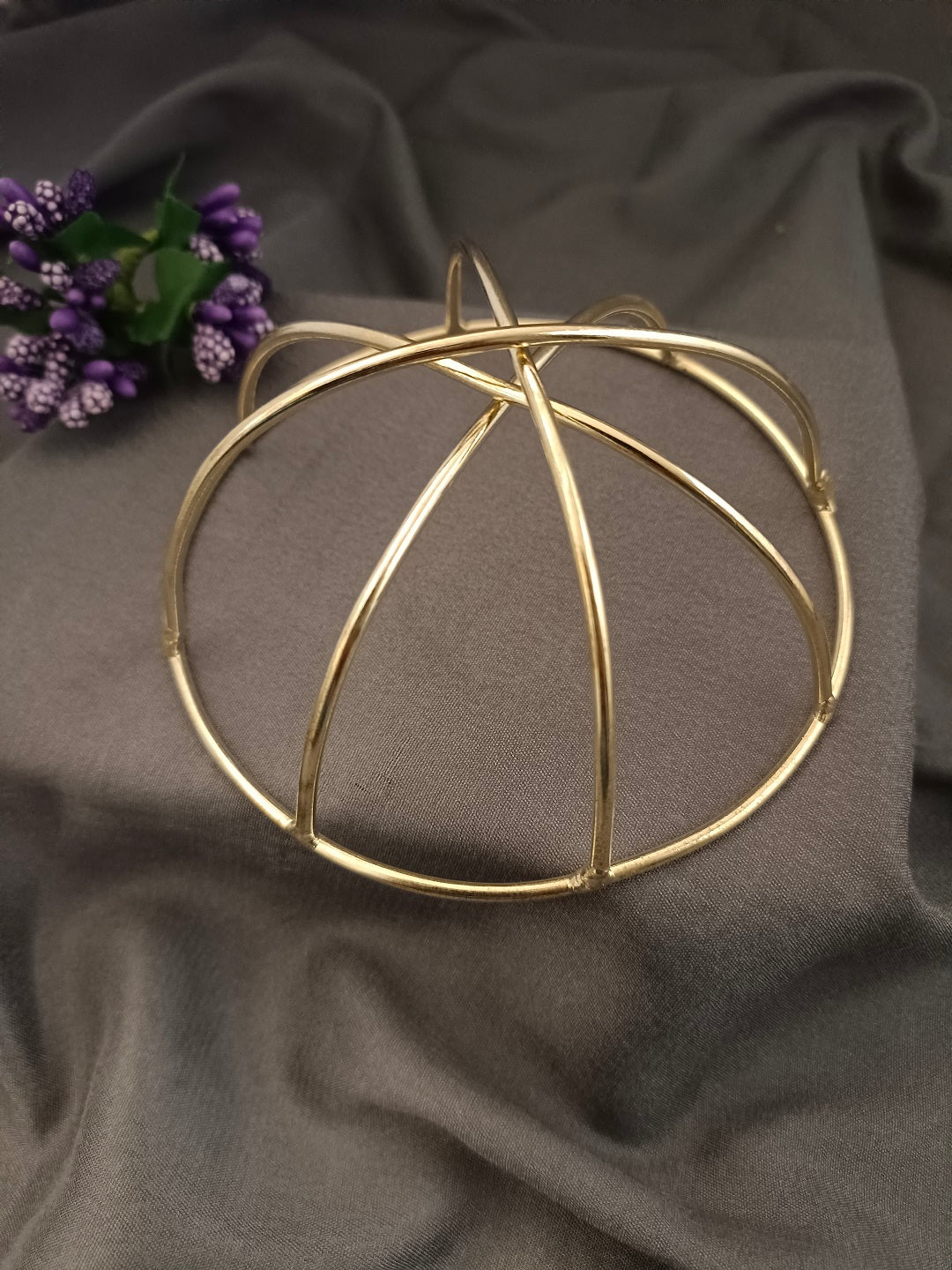 Sanjog Metal Hair Barrette With Tulip Stick Bun Holder Hair Slide Clip Hair Bun Cage