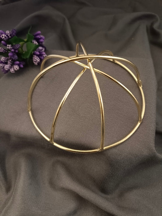 Sanjog Metal Hair Barrette With Tulip Stick Bun Holder Hair Slide Clip Hair Bun Cage