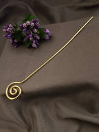 Sanjog Metal Hair Barrette With Tulip Stick Bun Holder Hair Slide Clip Hair Bun Cage
