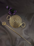 Sanjog Metal Hair Barrette With Tulip Stick Bun Holder Hair Slide Clip Hair Bun Cage