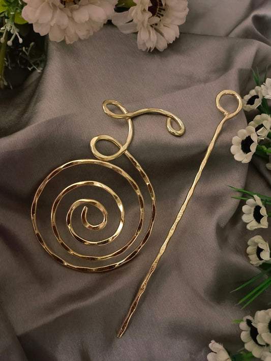 Women Metal Hair Barrette With Stick Bun Holder Hair Bun