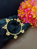 Women Gold-Plated Ghungroo Beaded Kashmiri Bangle-Style Brass Bracelet