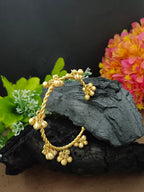 Women Gold-Plated Ghungroo Beaded Kashmiri Bangle-Style Brass Bracelet
