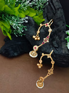 Gold Plated Kundan Studded Bugadi Ear Cuff Earrings