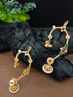 Gold Plated Kundan Studded Bugadi Ear Cuff Earrings
