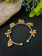 Women Gold-Plated Ghungroo Beaded Kashmiri Bangle-Style Brass Bracelet
