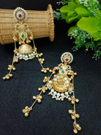 Traditional Gold Tone Kashmiri Jhumka Earrings Ghungaroo Drop Earrings