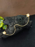 Traditional Gold-Plated Haldi & Mehendi Bridal Facelet – Floral Nose Frame