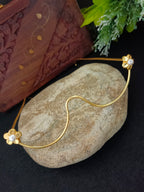 Traditional Gold-Plated Haldi & Mehendi Bridal Facelet – Floral Nose Frame