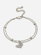 Butterfly Charm Bracelet Elegant Silver Chain with Sparkling Butterfly Pendant