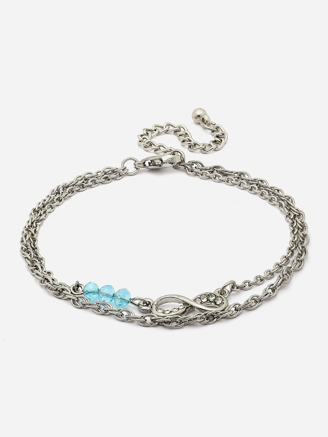 Elegant Infinity Charm Bracelet for with Crystal Accents For Women Girls