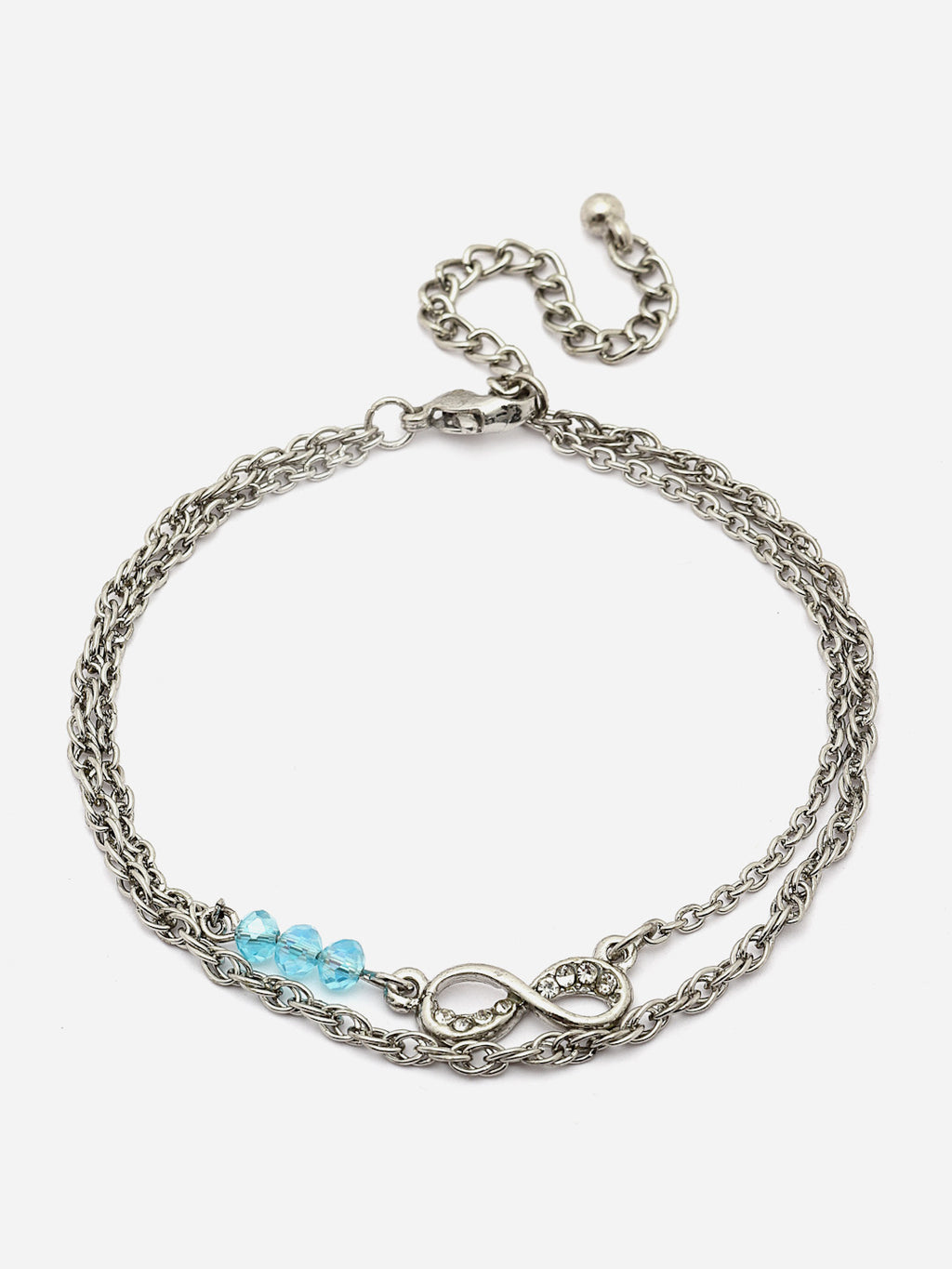 Elegant Infinity Charm Bracelet for with Crystal Accents For Women Girls