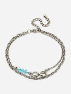 Elegant Infinity Charm Bracelet for with Crystal Accents For Women Girls