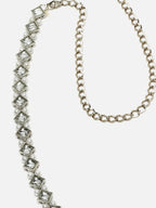 Women Silver-Toned Kundan Studded & Beaded Statement Kamarbandh