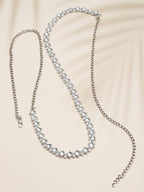 Women Silver-Toned Kundan Studded & Beaded Statement Kamarbandh