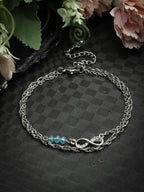 Elegant Infinity Charm Bracelet for with Crystal Accents For Women Girls