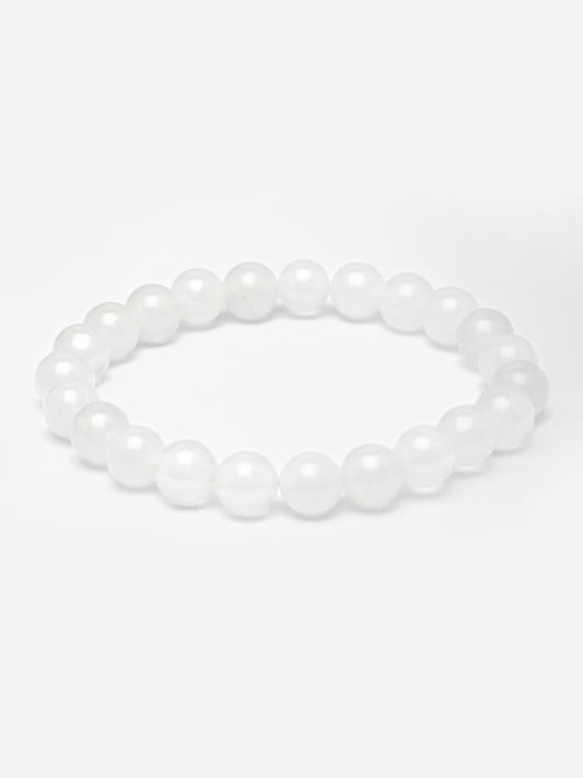 Unisex Pearl Beaded Slip On Evil Bracelet