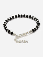 Silver Plated Oxidised Evil Link Statement Wraparound Bracelet