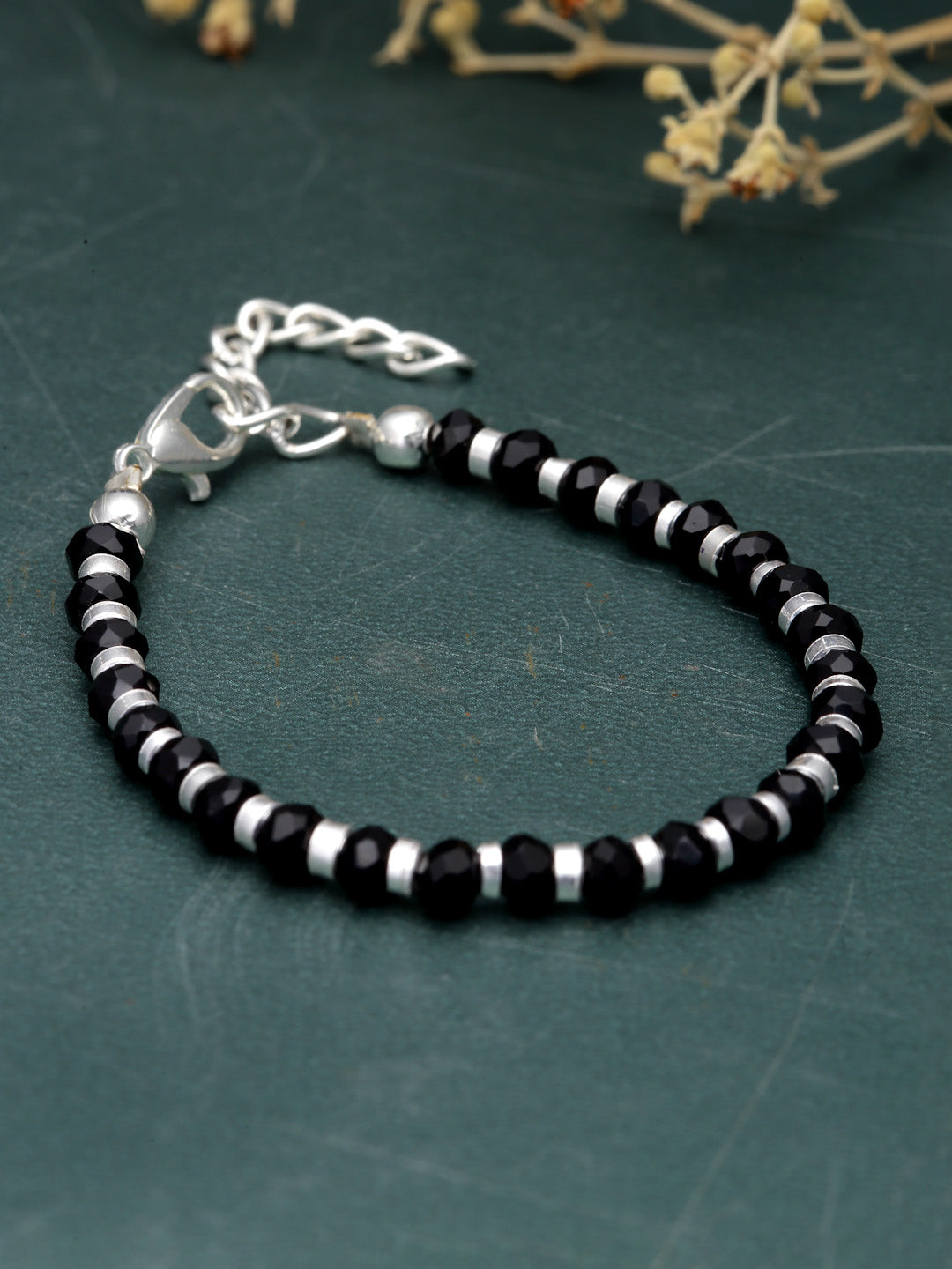 Silver Plated Oxidised Evil Link Statement Wraparound Bracelet