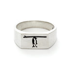 Silver-Plated Penguin Animal Bird Design Adjustable Statement Ring