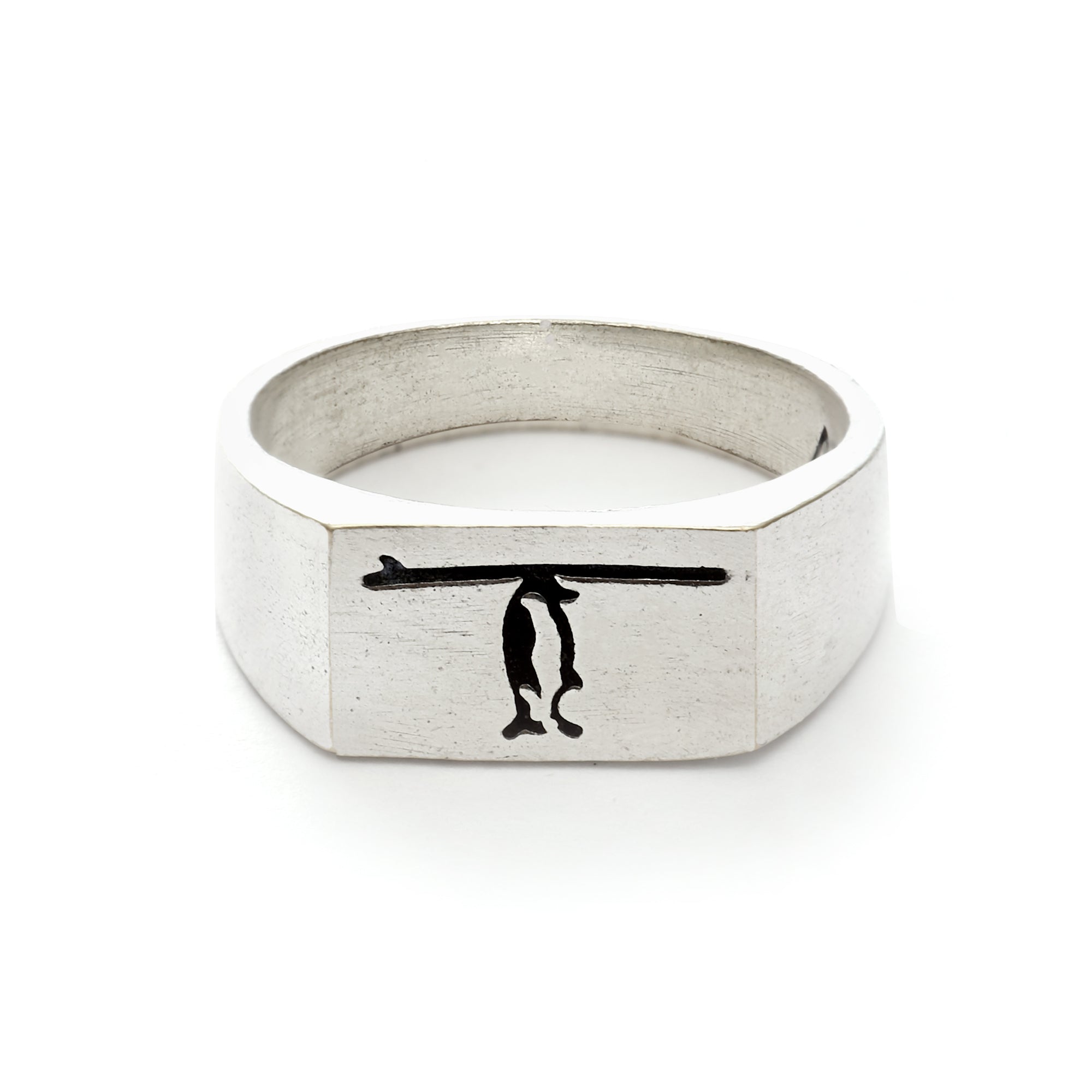 Silver-Plated Penguin Animal Bird Design Adjustable Statement Ring