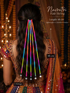 Handmade Crochet Choti Paranda Boho Hair Strings – Rainbow Pink