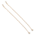 Gold-Plated Pearls Studded Classic Layered Ear Chain Earrings